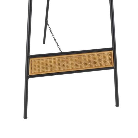 51" Black Metal Easel with Wood Accents